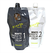 바이오메드 벤토나이트 에너제틱 헤어칼라 크림 500g /7분 스피드 새치염색, 1.0 블랙, 1개