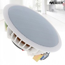 벽걸이 천장 스피커 8W 배경 음악 시스템 3D 스테레오 사운드 Hifi 사운드바 TV 공용 방송 라우드스피, 한개옵션0