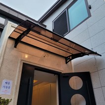 1270 X 1900 처마인테리어 캐노픽스시공 캐노피설치 차양판매 렉산작업 테라스막 데크막, 투명, 블루, 블랙