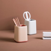 사각 펜트레이 연필 데스크 오거나이저 책상 정리 원목 다용도 함 멀티홀더 색 꽂이 볼펜 _ 22092786EA, 쿠팡 4번샵 딥 블루