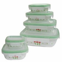 코렐 루즈트리오 반찬통 정사각 350mL 냉장보관 밀폐, 1개