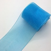 DIY 리본공예 헤어악세사리 헤어핀 헤어밴드 머리핀 헤어 장식 리본 5야드/로트 2 "50mm 폭 오간자 리, 한개옵션1, 02 Lake blue