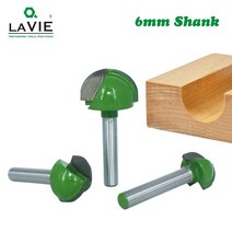 LA VIE-6mm 생크 볼 노즈 엔드 밀 1 개 라운드 노즈 코브 CNC 밀링 비트 반경 코어 박스 솔리드 카바이드 라우터 비트 도구 MC06001, 6X22mm