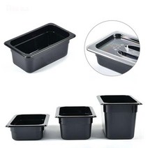 4인치 1/4 반찬가게 보관통 블랙 PC 밧드 세트 바뜨 찬통 업소용 받드