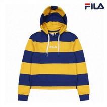 휠라 스트라이프 세미 크롭 후드티 FS2POA3153F YEW