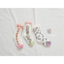 레이스 플라워 북유럽풍 양말 세트(3ea 1set)