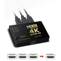 4k 2k 3x1 hdmi 케이블 분배기 hd 1080p 비디오 스위처 어댑터 3 input 1 output port hdmi hub for xbox dvd hdtv pc lapt, 스플리터 스타일, 협력사