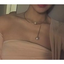 픽스(fixed) 진주 뱅글목걸이 2color