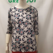 그린조이 어디에도 코디하기 편안한 7부라운드 여성 티셔츠 GM18KR01W