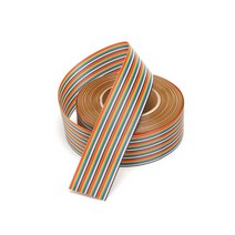 5m 40P 1.27mm 피치 컬러 플랫 리본 케이블 레인보우 와이어 40WAY FC 커넥터 2.54mm IDC 28AWG, 한개옵션0