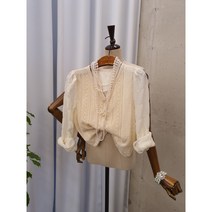 [봄신상 무배] 금단추 구름 둥둥 청순 미녀 오픈 블라우스