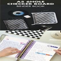 국산 체커보드 노트 바인더북 스터디 플레너 단기간 스케줄러 일정표 연간 계획표 체크판 작업 일지 시간별 일별 만년 mbti 일주일 6개월 독서 반년 스프링 미니 아침 점심 저녁, 블랙