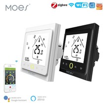 스마트 온도 제어 시스템 smart wifi thermostat temperature controller water electric warm floor heating water, 검은색, bht-002-gc(와이파이 없음)