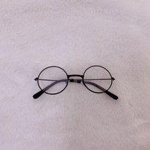 핸드메이드 레나 베어 옷 30cm 티셔츠 모자 오버올 세트, 20cm 레나 베어 인형, 검은테 안경