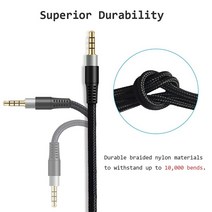 호환 HyperX-Cloud용 교체 헤드폰 케이블 코드 라인 알파 게이밍 헤드셋용 클라우드 3.5mm T21A