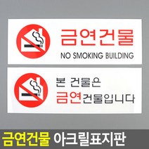 금연건물 아크릴표지판 안내판 표지판 인테리어소품 디자인문패, 제품선택