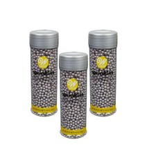 윌튼 실버 슈가 펄 스프링클 4.8oz Wilton Silver Sugar Pearl Sprinkles, 3팩
