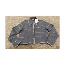 산드로 Paris 우먼 Cropped Stretch 가디건 Sweater Blue 사이즈 1