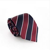 삼색 사선 패턴 수동 혼주넥타이 레드 R13