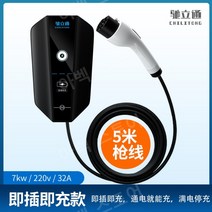 가정용전기차충전기 ev6 테슬라충전기 전기차충전기 전기자동차충전기 충전기, 5m 건 케이블 - 플러그 앤 충전, 패키지 A, 1개
