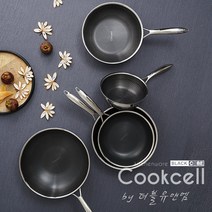 쿡셀 싱글코팅 궁중팬 웍팬 스테인리스 원핸드 볶음팬, 30cm, 1개