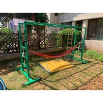 구름사다리 야외 철봉 놀이터 크로스핏 철제 공원용, 파란색 3m 길이 1.3-2.0 높이, 파란색 3m 길이 1.3-2.0 높이