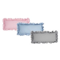 영미네 프리미엄 유치원 낮잠 쿨 메밀베개 완성품(무지레이스) 베개, 블루