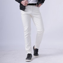오토바이 방한바지 남성 가죽바지 스키니 핏 탄성 패션 pu wet look stretch 인조 얇은 streetwear