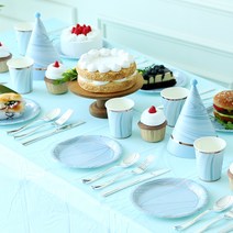 파티해 감성 파티테이블셋팅패키지(10인용), 마블블루