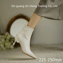 TZQW 흠광지성 여자 가을 겨울 기모 양가죽 부츠5-8cm