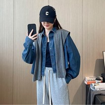 청난방 청남방 여자 청 남방 난방 데님 셔츠 블라우스 디자인 목도리 여성 streetwear 느슨한 짧은 진 캐주얼 봄 의류 옷깃 싱글 브레스트 오버 사이즈 blusas