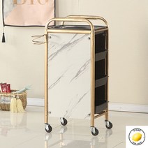 레트로 5단 미용실 츄레이 미용 트레이 가위 정리대 기자재 카트 웨건, G