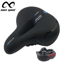 make speed 2중 스프링쿠션 자전거안장, 블랙레드