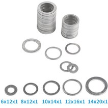 고무바킹 고무패킹 캡 실리콘패킹 알루미늄 와셔 개스킷 세트 100 개 6x12x1mm 10x14x1mm 플랫 금속 씰링, 02 100Pcs_05 14x20x1mm, 02 100Pcs_05 14x20x1mm