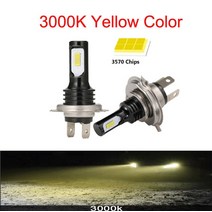 편백 원목 전기 2Pcs H4 H7 LED 12000LM CSP 자동차 헤드 라이트 H1 H8 H9 전구 H3 9005 880 881 PXS24W 안, 03 3000 천개 황금_04 H9