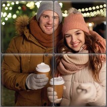 주문제작 타일액자 포토타일 커플액자 핸드메이드, 20x20cm