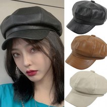 가죽 팔각캡 베레모 빵모자 베레모
