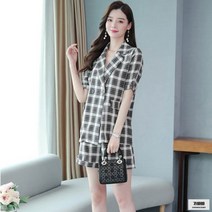 가바바 여성 투피스 클래식한 무드의 블랙 체크 캐주얼 정장 투피스 G50797