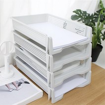 적층형 A4 용지 보관함 서류함 이면지함 1단 사무비품 파일수납함 문서정리 정리대 서류수납함 정리함, 세로그레이
