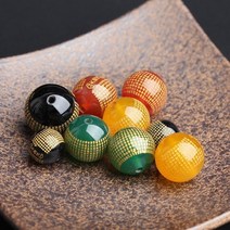 대비주 경전 원석 악세사리 불교 팔찌 만들기 팔찌 공예 DIY 재료 악세사리 부자재, 노랑