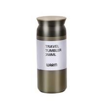 주부공식 진공 보온 보냉 스텐 텀블러, 카키, 350ml