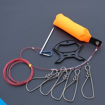 와이어 부력 꿰미 5단 스위벨 스트링거 살림망 어망, 5단 부력 꿰미