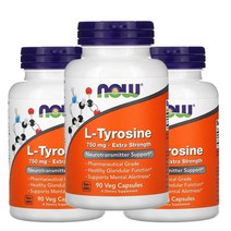 나우푸드 엘타이로신 엑스트라스트렝스 750MG Veggie Capsules 90정 3개