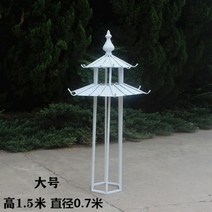 결혼식 웨딩 소품 중식 육각 정자 안내식 장식, 중국식 정자(흰색) 라지