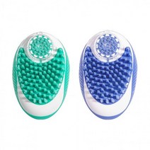 힐링 샤워브러쉬 브러쉬 [애구애구] 강아지 실리콘빗, 그린버블