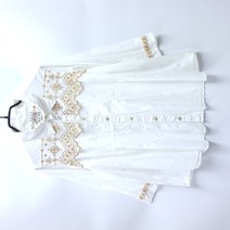 가다컴퍼니 TITICACA 티티카카 스칼럽레이스 배색 A라인 블라우스 셔츠 C657