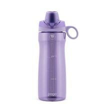 POGO Pogo 처그 뚜껑 운반 손잡이 946.4ml(32온스) 플라스틱 물병 재사용가능 BPA 프리 식기 세척기 사용 가능 여행 학교 야외 및 체육관에 적합 라일락 375958
