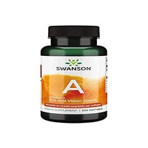 swanson 대구 간 - 뼈를 위한 천연 영양 피부 건강 시력 지원 amp 면역 체계 기능 - 고흡수 비타민 a (3000 mcg rae) - (250 소프트젤 각 10000 i, 250개(1팩)