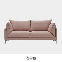 3인용쇼파 이케아 2인소파 이상민 오연수 쇼파전문매장 스트란드몬 쇠데르함 엑토르프 북유럽 패브릭 소파 소형 아파트 홈스테이 현대 미니멀리스트 더블 조합 라텍스 3인용 아파트 홈, 110cm 싱글 시트, 라이트 핑크 면직물 라텍스