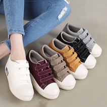 트루디제이 6cm 패브릭 벨크로 찍찍이 여자단화 스니커즈 키높이 운동화
